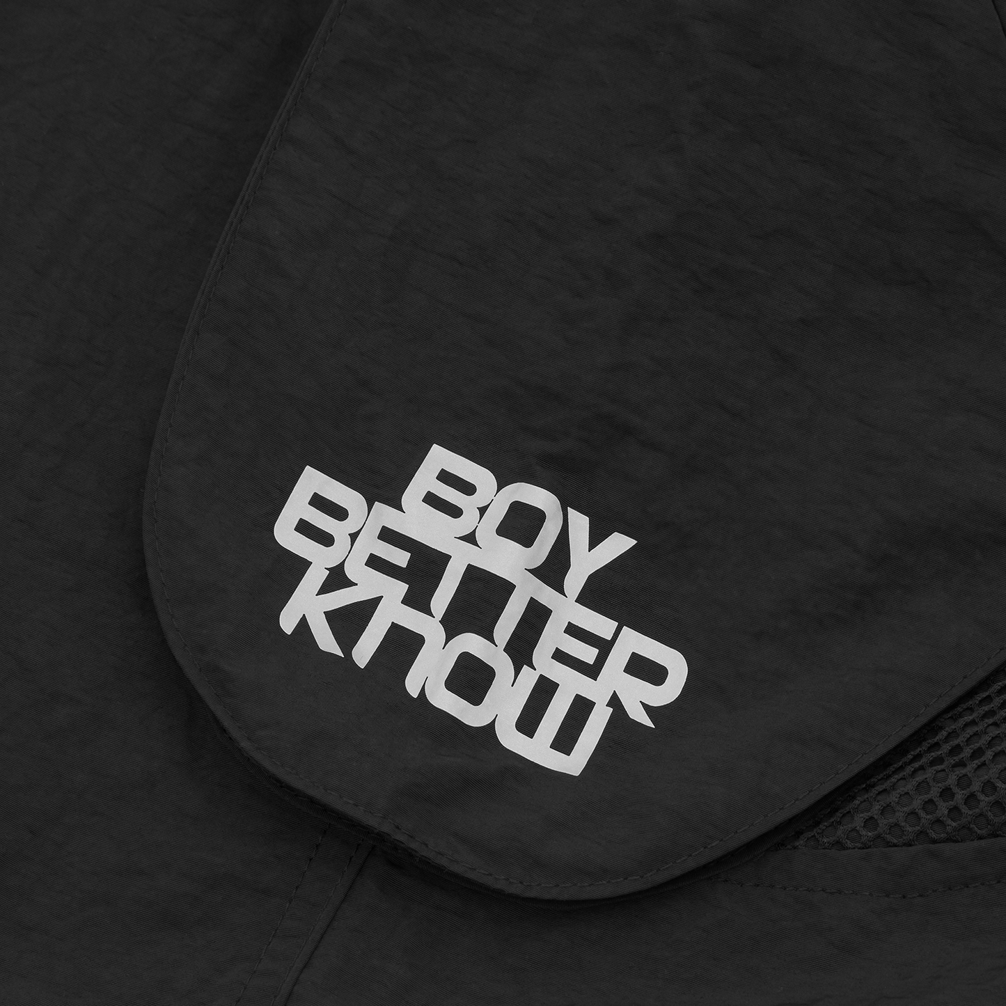 BBK NYLON PANEL SHORT [BLACK]
