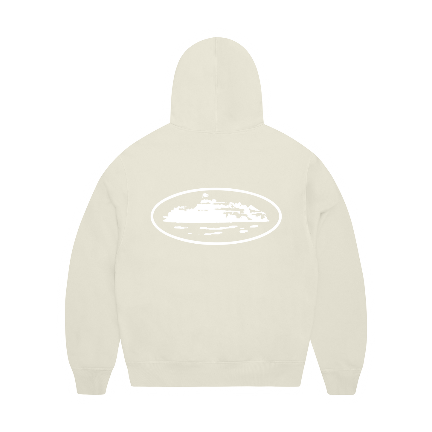 ISLAND PUFF PRINT ZIP HOODIE [OFF WHITE]