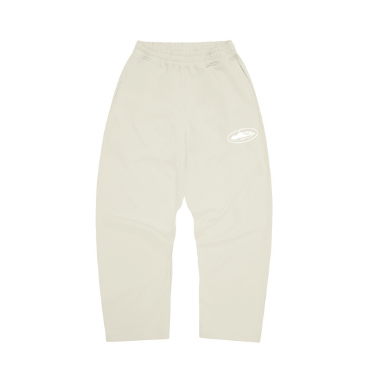 ISLAND PUFF PRINT OPEN HEM SWEATPANT [OFF WHITE]
